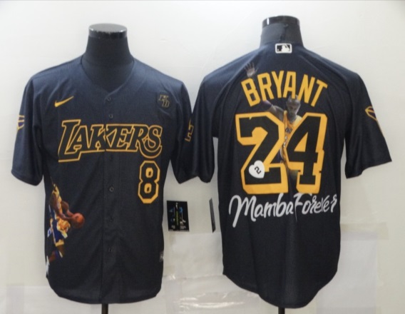 Dodgers 8 & 24 Kobe Bryant Black With KB Patch Cool Base Fashion Jersey,We sell and wholesale Dodgers 8 & 24 Kobe Bryant Black With KB Patch Cool Base Fashion Jersey on line form chian!